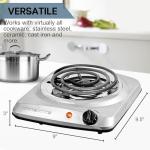 OVENTE 1000W Electric Single Burner Cooktop