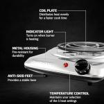OVENTE 1000W Electric Single Burner Cooktop