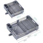 Expandable Dish Drying Rack with Drainboard, Gray