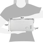 Elite Gourmet Long Slot 4-Slice Toaster, White