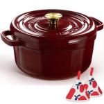 Overmont 5QT Enameled Cast Iron Dutch Oven