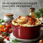 Overmont 5QT Enameled Cast Iron Dutch Oven