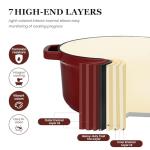 Overmont 5QT Enameled Cast Iron Dutch Oven