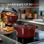 Overmont 5QT Enameled Cast Iron Dutch Oven