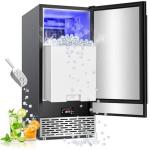 RAPSUAR Under Counter Ice Maker Machine, 120Lbs Daily