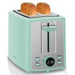 Azure Blue 2-Slice Toaster with LCD Display