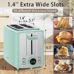 Azure Blue 2-Slice Toaster with LCD Display