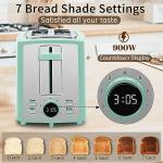 Azure Blue 2-Slice Toaster with LCD Display