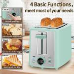 Azure Blue 2-Slice Toaster with LCD Display