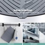 Large Silicone Dish Drying Mat with Drain