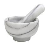 HIC Solid Marble Mortar and Pestle Set