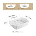 MALACASA 4.4 QT Ceramic Baking Dish with Rack