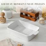 MALACASA 4.4 QT Ceramic Baking Dish with Rack