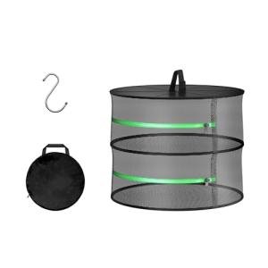 2-Layer Herb Drying Rack with Zipper and Hook