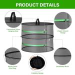 2-Layer Herb Drying Rack with Zipper and Hook