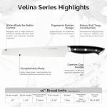 Wickwillow 10” Serrated Bread Knife with Ergonomic Handle