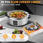 30 Pack Disposable Slow Cooker Liners, Large Size
