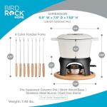 BIRDROCK HOME Cast Iron Fondue Pot Set