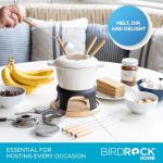 BIRDROCK HOME Cast Iron Fondue Pot Set