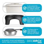 BIRDROCK HOME Cast Iron Fondue Pot Set