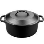 VORRINGARD 3qt Pre-Seasoned Cast Iron Dutch Oven