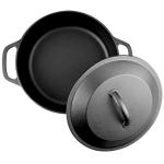 VORRINGARD 3qt Pre-Seasoned Cast Iron Dutch Oven