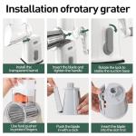 APSARAS Hand Crank Rotary Cheese Grater 5-in-1