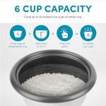 Aroma 6-Cup Rice Cooker and Steamer, Red