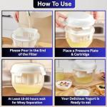 2.3 Qt Yogurt Strainer with Lid and Mesh