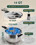 WantJoin 14qt Stainless Steel Pressure Cooker