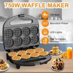 Mini Waffle Maker for Quick, Delicious Bites