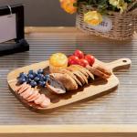 Wooden Cutting Board with Handles for Kitchen Use