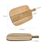 Wooden Cutting Board with Handles for Kitchen Use