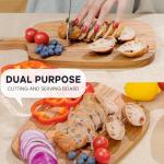 Wooden Cutting Board with Handles for Kitchen Use