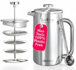 Ziruma Non-Toxic Stainless Steel French Press 34 Oz
