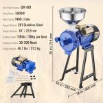 VEVOR 3000W Electric Grain Mill and Spice Grinder