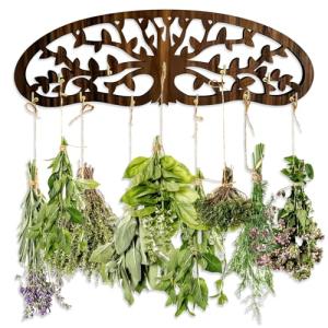 Wall-Mounted Herb Drying Rack - 11-Bouquet Holder