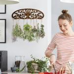 Wall-Mounted Herb Drying Rack - 11-Bouquet Holder