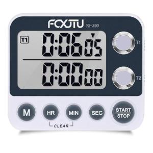 Dual Kitchen Timer with Magnetic Back and Memory