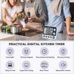 Dual Kitchen Timer with Magnetic Back and Memory