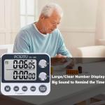 Dual Kitchen Timer with Magnetic Back and Memory