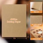 MUCHII 400 Pcs Precut Unbleached Parchment Paper Sheets