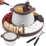 Electric Fondue Pot Set with 2 Pots