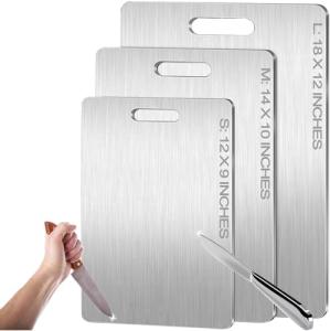 Double-Sided Pure Titanium Cutting Board - 12"x9