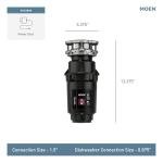 Moen Lite PRO Compact Kitchen Sink Garbage Disposal