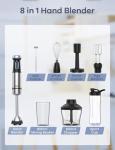 Ganiza 8-in-1 Immersion Blender with 1000W Motor