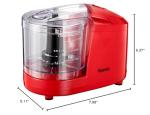 1.5-Cup One-Touch Electric Food Chopper - Red