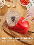 1.5-Cup One-Touch Electric Food Chopper - Red
