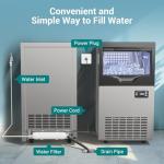 Stainless Steel Commercial Ice Maker Machine 120Lbs