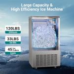 Stainless Steel Commercial Ice Maker Machine 120Lbs